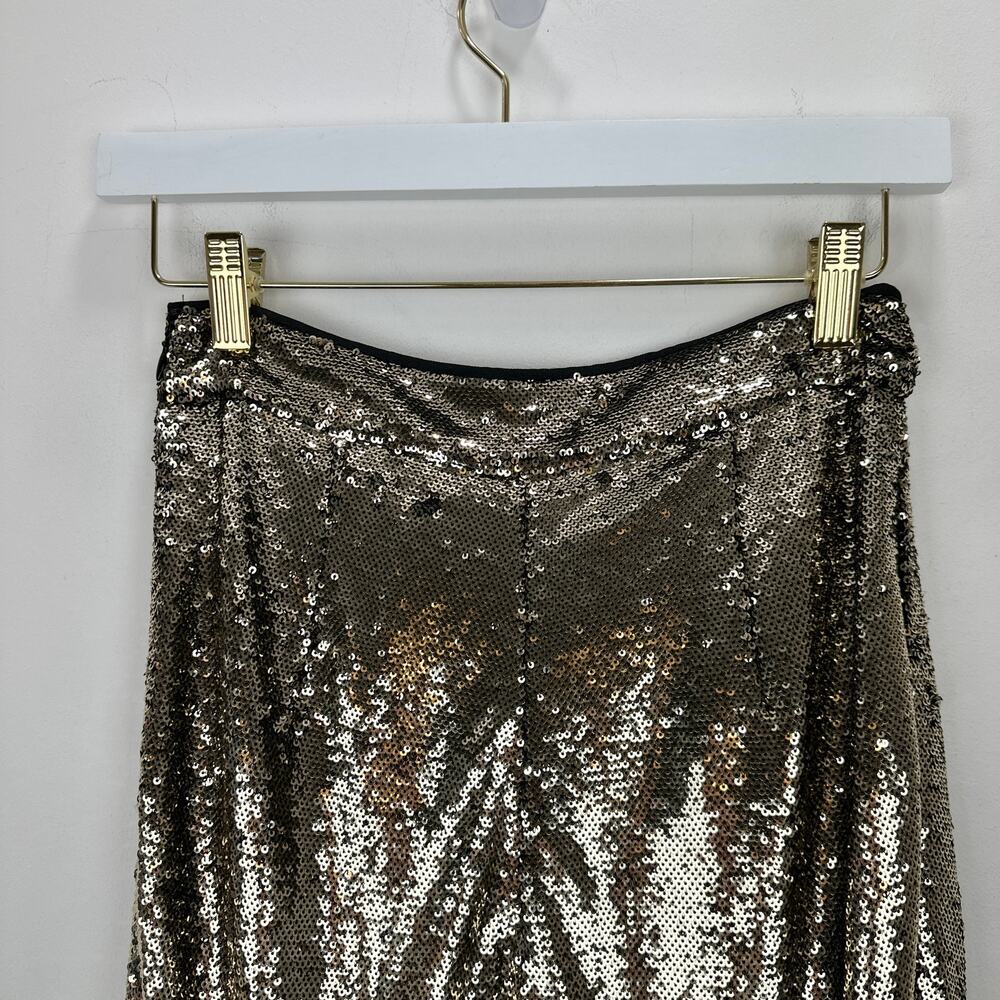 Antonio Melani Sequined Geri Pants High Waisted Straight Party Gold US 0 NWT - Picture 10 of 11